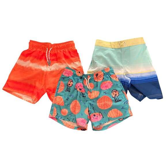 Boys Bathing Suit Bundle of Three Swimsuit Swim Trunks in Size 8 - Picture 1 of 10